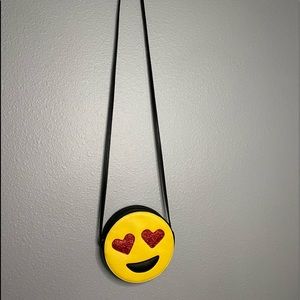 Heart eye emoji cross body purse😍